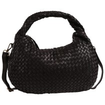 Toscanto Damen Schultertasche Leder Tasche schwarz OTT866SS1