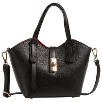 Toscanto Damen Handtasche Leder Tasche schwarz rot OTT870HS1