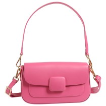 Toscanto Damen Schultertasche Leder Tasche fuchsia pink OTT872SP3