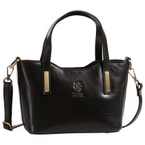 Toscanto Damen Handtasche Leder Tasche schwarz OTT876HS1