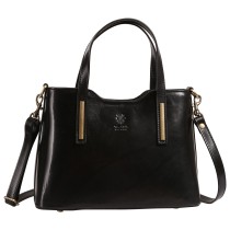 Toscanto Damen Schultertasche Leder Tasche schwarz OTT878SS1