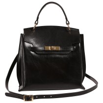 Toscanto Damen Handtasche Leder Tasche schwarz OTT884HS1