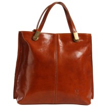Toscanto Damen Schultertasche Rucksack Leder Tasche mittelbraun OTT885SC5