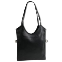 Toscanto Damen Umhängetasche Leder Tasche schwarz OTTM112US