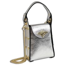 Toscanto Damen Leder Tasche silber metallic OTTM802UJ