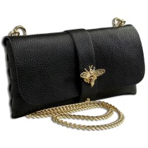 Toscanto Damen Clutch Leder Tasche schwarz OTTM803SS