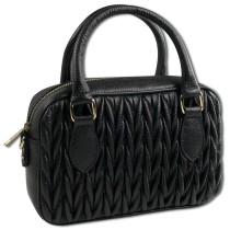 Toscanto Damen Handtasche Schultertasche Leder Tasche schwarz OTTM815SS