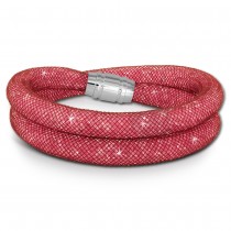 SilberDream Glitzerarmband Minikristalle rosa Doppelarmband Damen SDA051A0