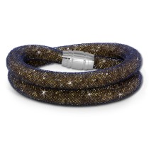 SilberDream Glitzerarmband Minikristalle goldfarbenen Doppelarmband SDA051N0