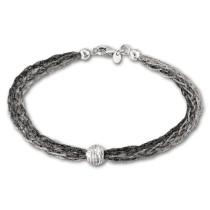 SilberDream Armband Kugel geschwärzt 925 Silber Damen 20,5cm SDA1001K