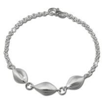 SilberDream Armband Ellipsen 925 Sterling Silber 19cm Damen SDA420