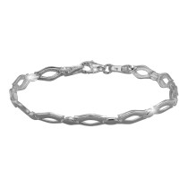 SilberDream Armband Outline matt/glänzend 925 Sterling Silber 19,3cm SDA456J