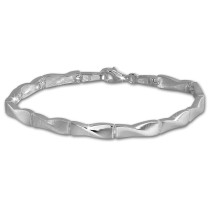 SilberDream Armband Zopf matt/glänzend 925 Sterling Silber 18,8cm SDA463J