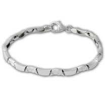 SilberDream Armband Wave 925 Sterling Silber 18,5cm Silberarmband SDA477J