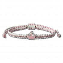 Kinder Armband rosa mit Krone Kinderschmuck aus 925er Silber TW SDA8000A