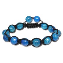 SilberDream Shamballa Armband Stein blau aus Steinkugeln SDA917