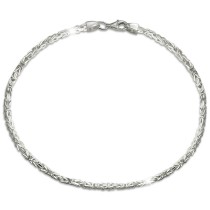 SilberDream Königsarmband 2mm 925 Sterling Silber Armband Unisex 21cm SDAK0021J
