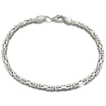 SilberDream Königsarmband 3mm 925 Sterling Silber Armband Unisex 21cm SDAK0031J