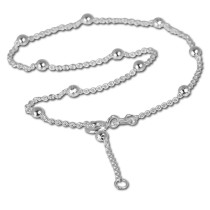 SilberDream Kugel Fußkette 25cm 925 Sterling Silber SDF2147J