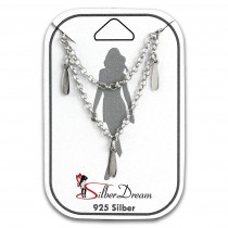 SilberDream Fußkette Blätter 25cm 925 Sterling Silber Damen SDF5045J