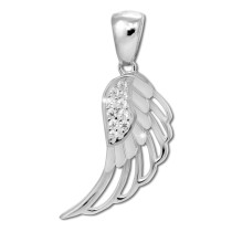 SilberDream Ketten Anhänger -Flügel- Zirkonia weiß 925 Silber SDH4386W