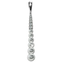 SilberDream Ketten Anhänger -Balls- Zirkonia weiß 925 Silber Damen SDH4393W