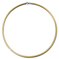 SilberDream Collier Kette Muster vergoldet und Silber 925er 45cm SDK22945T