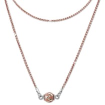 SilberDream Collier Kette Kugel Blatt rose 925 Silber Damen 46cm SDK24146E