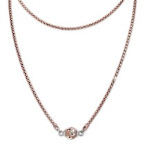 SilberDream Collier Kette Kugel Blumen rose 925 Silber Damen 45cm SDK24545E