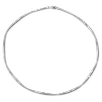 SilberDream Collier Kette Muster gedreht 925er Silber Damen 45cm SDK29045J