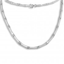 SilberDream Collier Kette Zirkonia weiß 925er Silber 44cm Halskette SDK436W