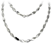 SilberDream Collier Tropfen 925 Silber glanz matt 45cm Kette SDK4793J