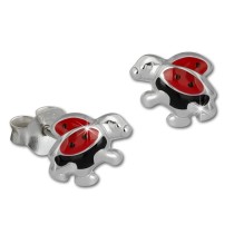 Kinder Ohrring Marienkäfer Silber Ohrstecker Kinderschmuck TW SDO213R