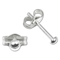 SilberDream mini-Ohrstecker Halbkugel 2,5mm Silber 925 Ohrring SDO5552