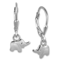 Kinder Ohrring Elefant 925er Silber Ohrhänger Kinderschmuck TW SDO571J