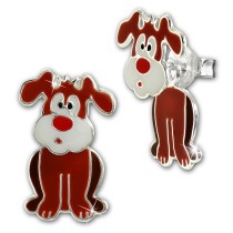 Kinder Ohrstecker Hund Dangle 925 Sterling Silber Kinderschmuck TW SDO8166N