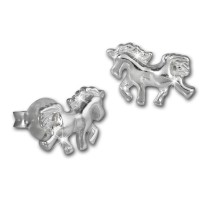 Teenie-Weenie Ohrstecker Einhorn 925er Silber Kinder, Damen Ohrring SDO8219J