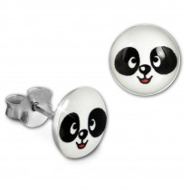 SilberDream Ohrstecker Logo Print Panda Kinder Damen Ohrring 925 Silber SDO85137