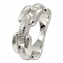 SilberDream Ring Bandring massiv Gr.58 Silberring aus 925er Silber SDR415J58
