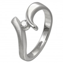 SilberDream Ring Klassik Zirkonia weiß Gr.60 aus 925er Silber SDR417W60