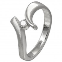 SilberDream Ring Klassik Zirkonia weiß Gr.62 aus 925er Silber SDR417W62