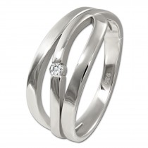 SilberDream Ring Design Zirkonia weiß Gr.56 aus 925er Silber SDR420W56