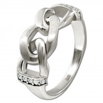 SilberDream Ring Chain Zirkonia weiß Gr.56 aus 925er Silber SDR422W56
