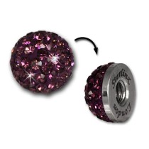 Glitzerkugel lila für Sterlinx London Shamballa Armband SHB00V