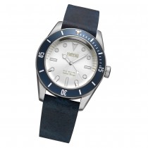 Fonderia Herren-Armbanduhr P-6A002USB Quarz Leder-Armband schwarz UAP6A002USB