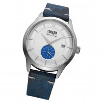 Fonderia Herren-Armbanduhr P-6A009USB Quarz Leder-Armband blau UAP6A009USB