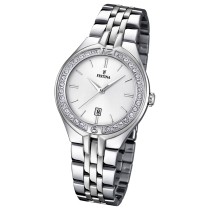 FESTINA Damen-Armbanduhr Mademoiselle Analog Quarz Edelstahl silber UF16867/1