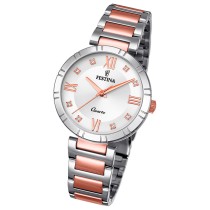 Festina Damenuhr Mademoiselle Armbanduhr Edelstahl silber rosè UF16937/D
