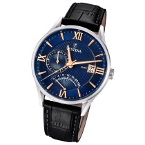 Festina Herrenuhr Klassik Armbanduhr Leder schwarz UF16985/C