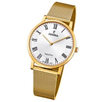 Festina Herrenuhr Edelstahl gold Festina Swiss made Armbanduhr UF20022/4